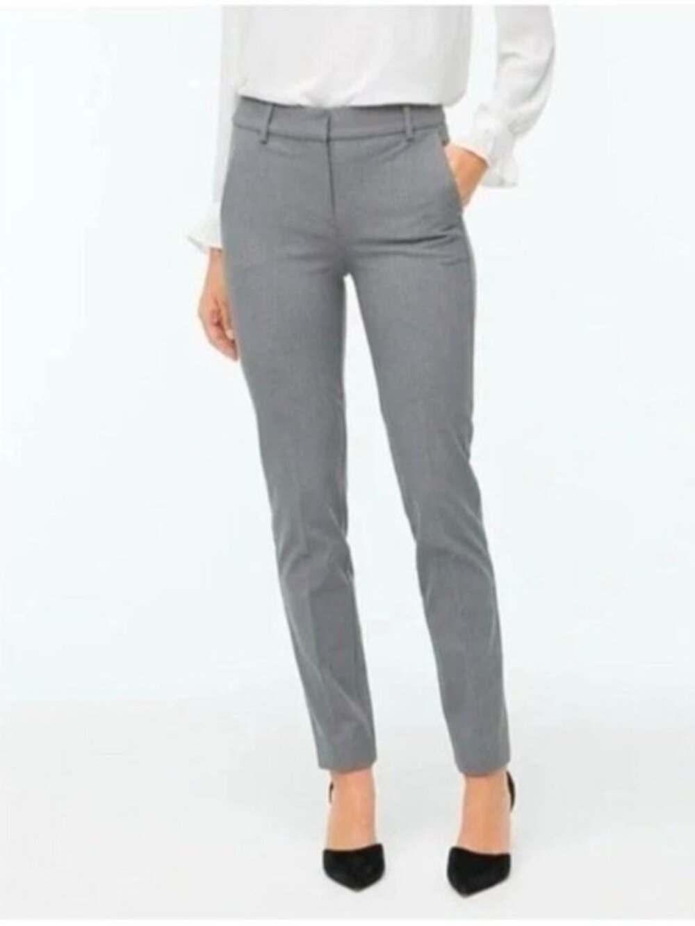 J. Crew Factory Full Length Ruby Straight Leg Pants in Stretch Twill  Size 12